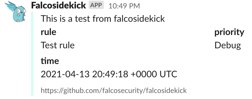 falcosidekick slack test